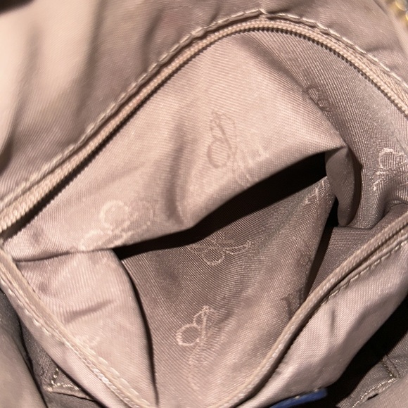 Cole Haan blue metallic leather crossbody adjustable strap gold accents cute 🥰 - Picture 12 of 13